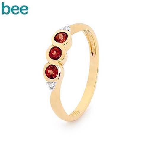 Image of Bee Jewelry 9 kt guld Fingerring blank, model 25325-GT